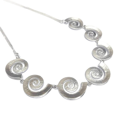 collette waudby dreki half spiral sea wave necklace
