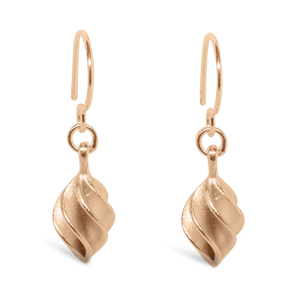 GD1 Verso Small Drop Earrings Rose Gold