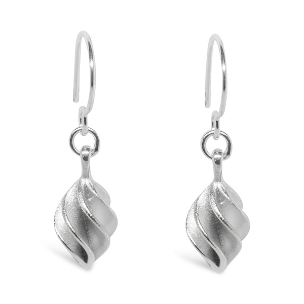 GD1 Verso Small Drop Earrings Silver