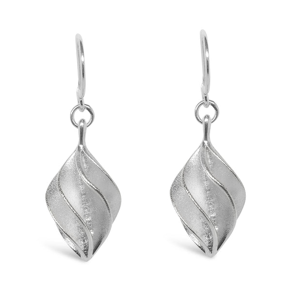 GD2 Verso Medium Drop Earrings Silver
