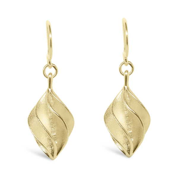 GD2 Verso Medium Drop Earrings Yellow Gold