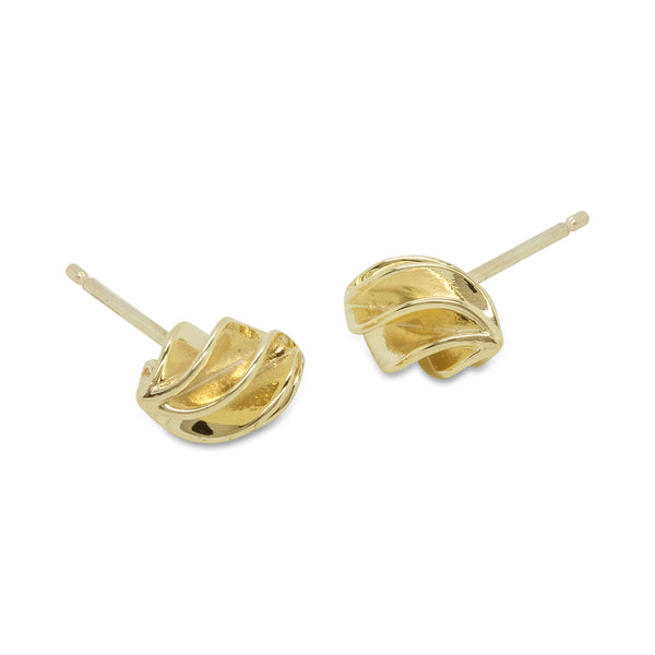 GS Verso Stud Earrings Yellow Gold