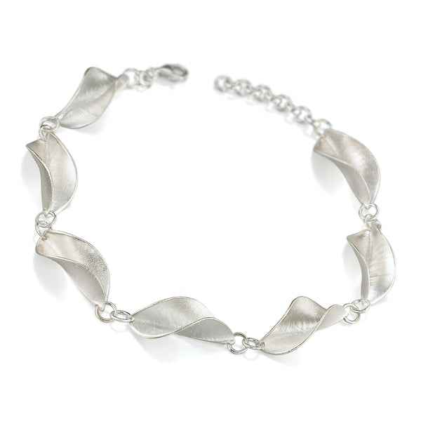 LB Mavilo Twisted Leaf Bracelet Silver