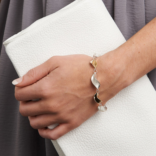 Mavilo Medium and Small Wide Leaf Bracelet