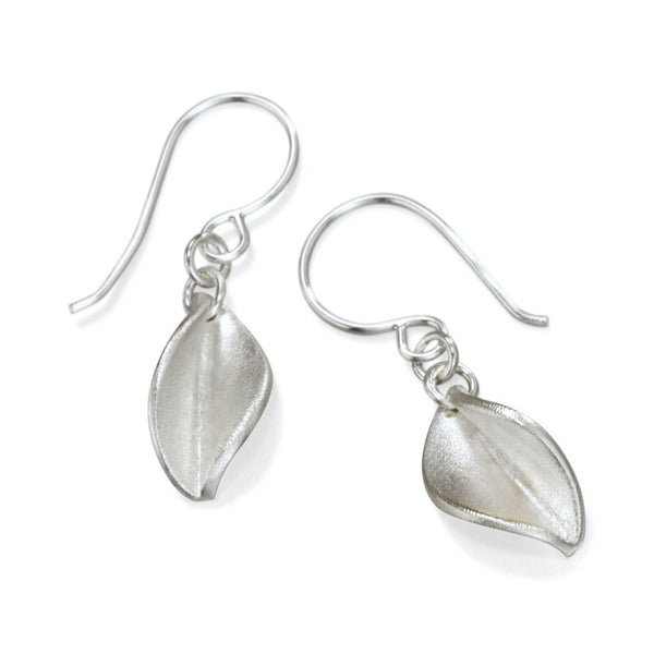 LSD2 Mavilo Small Leaf Drop Earrings Silver