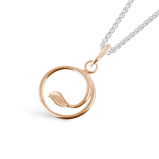 Mavilo Circular Single Leaf Pendant