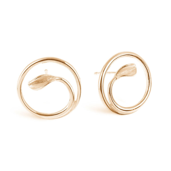 TTS-S Mavilo 9ct Rose Gold Round Circle Studs