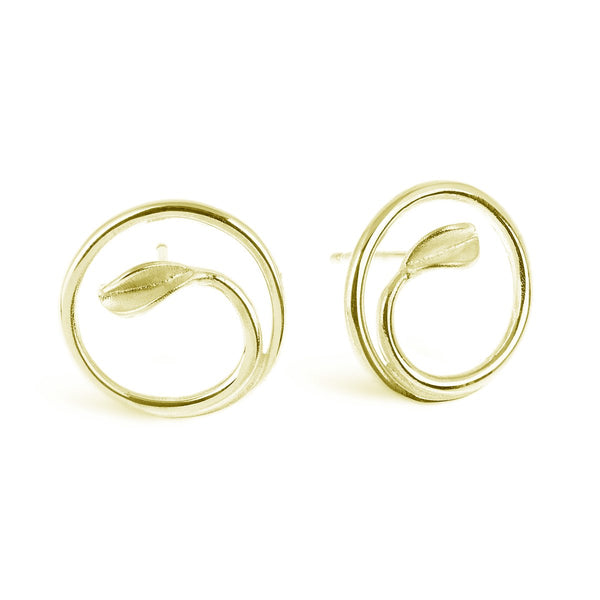 TTS-S Mavilo 9ct Yellow Gold Round Circle Studs