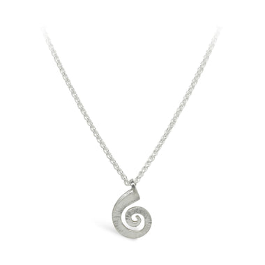VP6 Dreki Small Spiral Sea Wave Pendant Silver