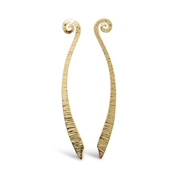 VS5 Dreki Long Stud Earrings Yellow Gold