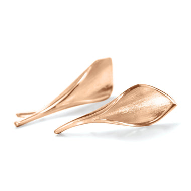 WS3 Lilium Large Calla Lily Stud Earrings Rose Gold