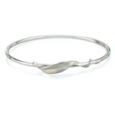 TLB Mavilo Entwined Leaf Bangle Silver