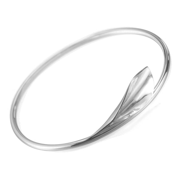 WB Lilium Calla Lily Bangle Silver