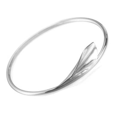 WB Lilium Calla Lily Bangle Silver
