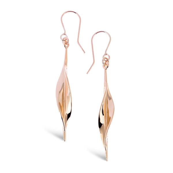 Mavilo Slim Leaf Earrings - Short
